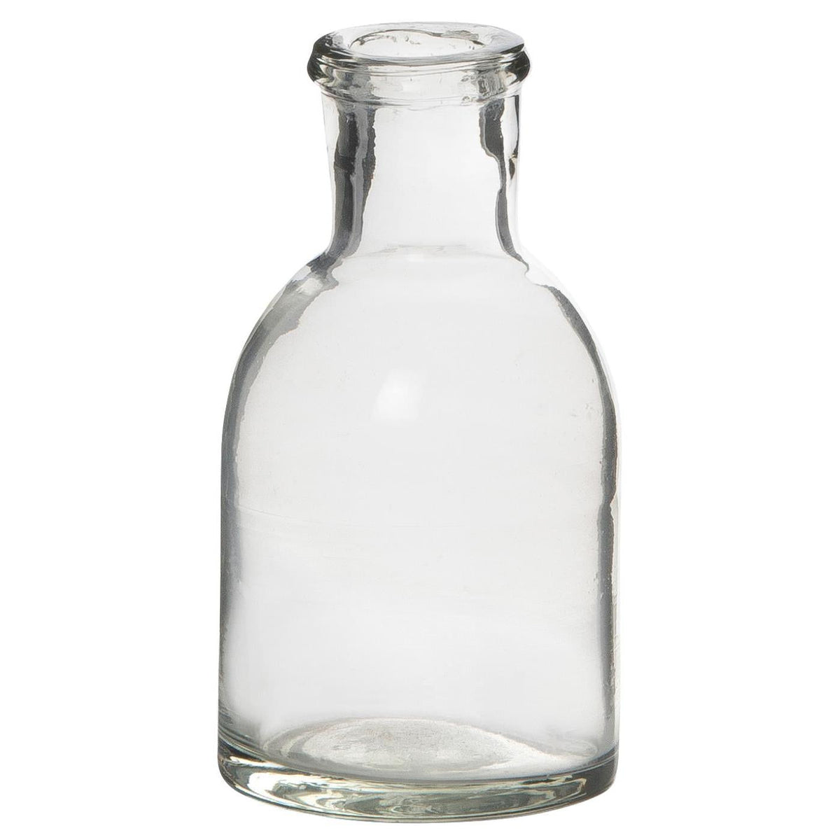 Lite apotekerglass fra Ib Laursen i klart glass uten mønster til blomster og kronelys