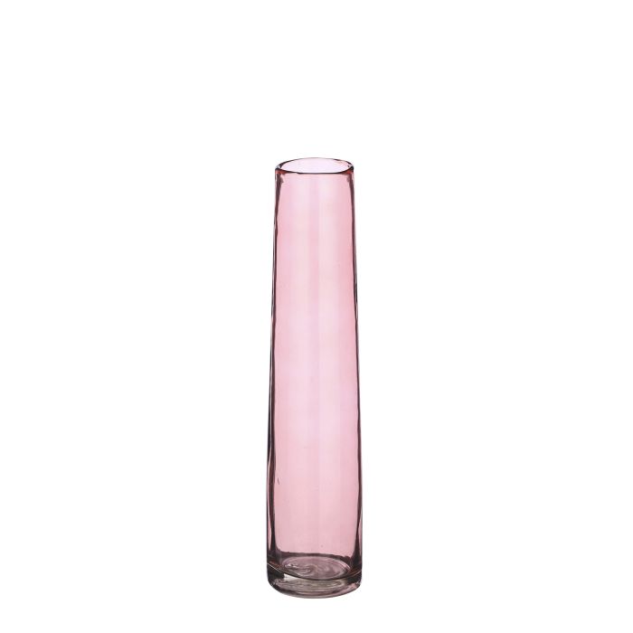 Vase i glas i lyserød