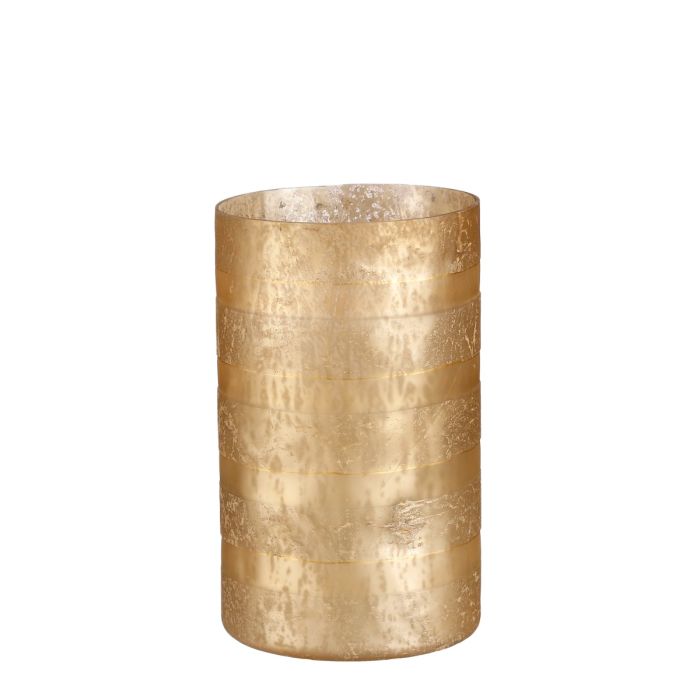 Fyrfadsstage guldfarvet 20 cm høj