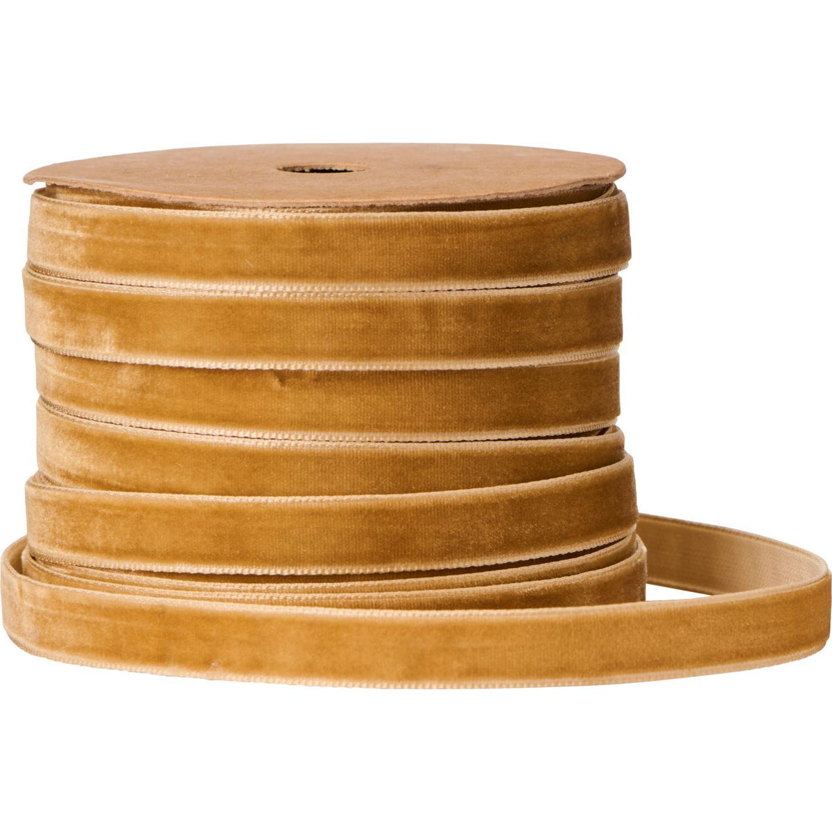 Leirfarget velourbånd fra Ib Laursen på spole til gaveinnpakning, sløyfer og dekorasjoner