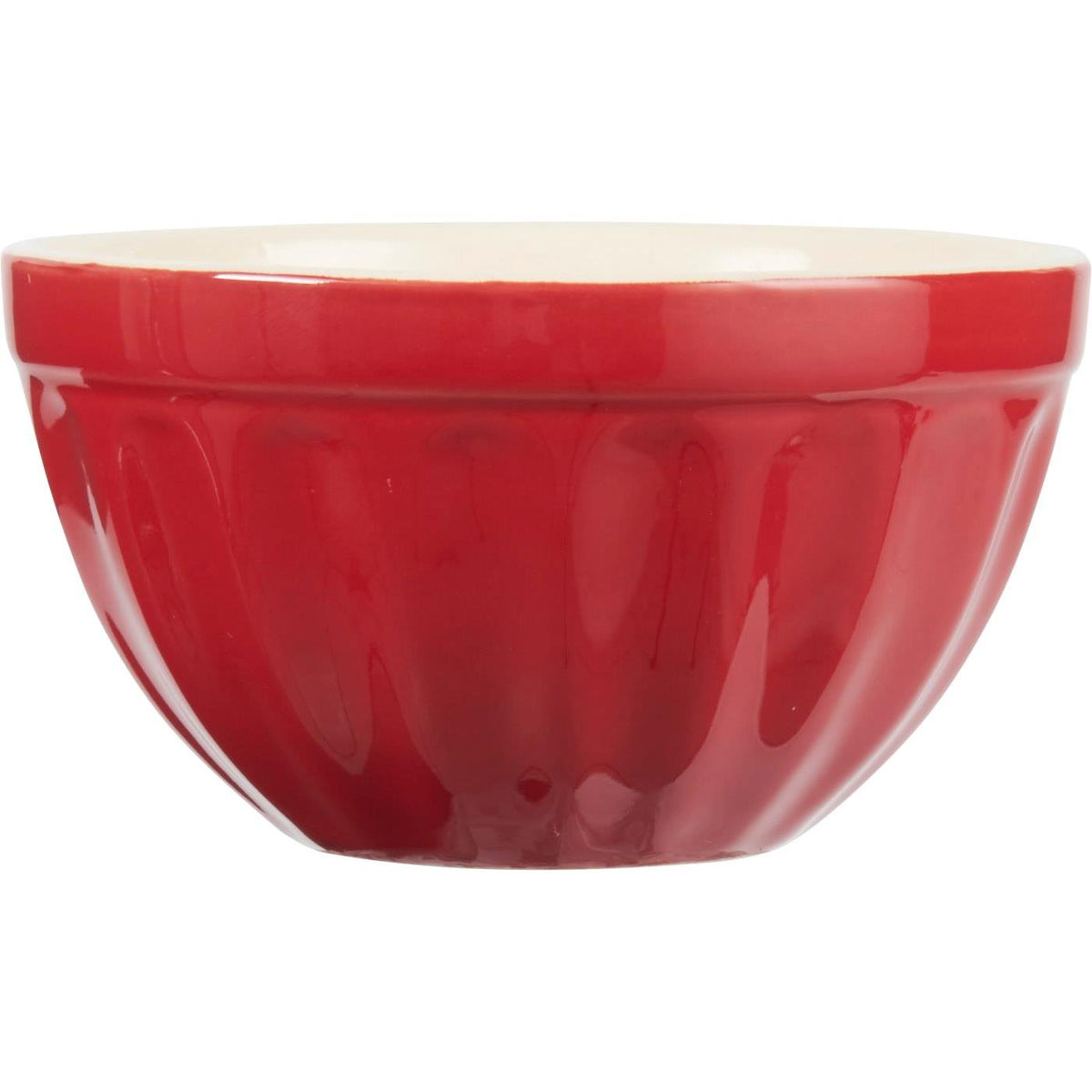 Strawberry rød mynte müsliskål fra Ib Laursen med blank glasur og cafelattefarget innside