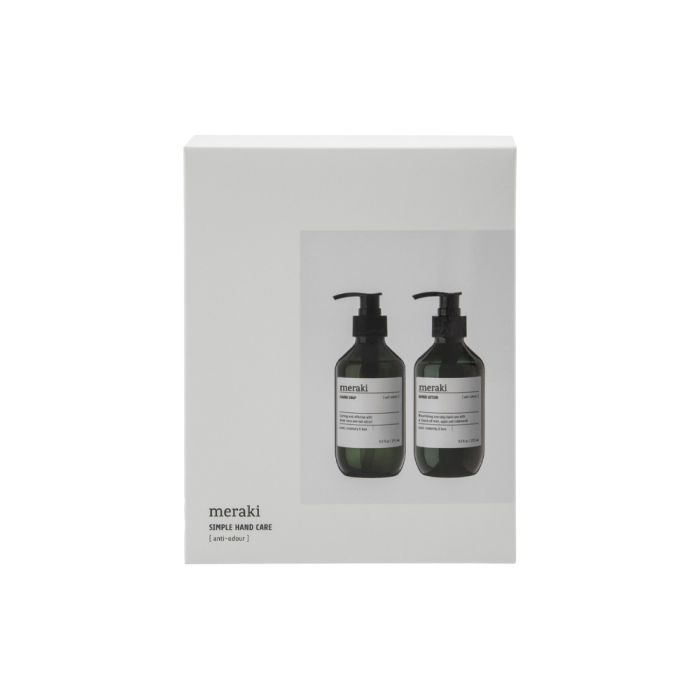 Meraki Anti-Odour gaveæske med håndsæbe og håndlotion.