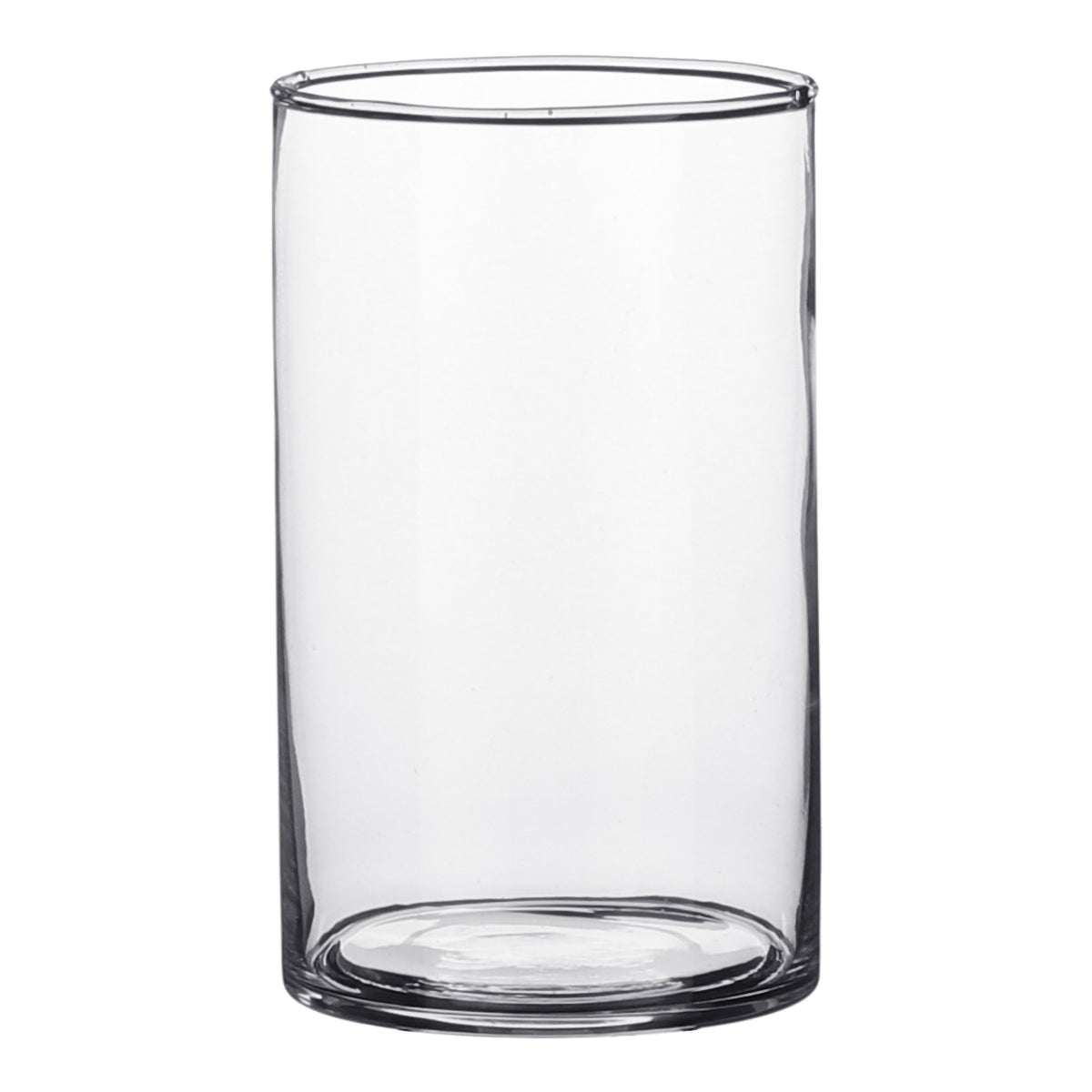 Liten sylindervase i klart glass til blomster, borddekorasjoner og kreative oppstillinger