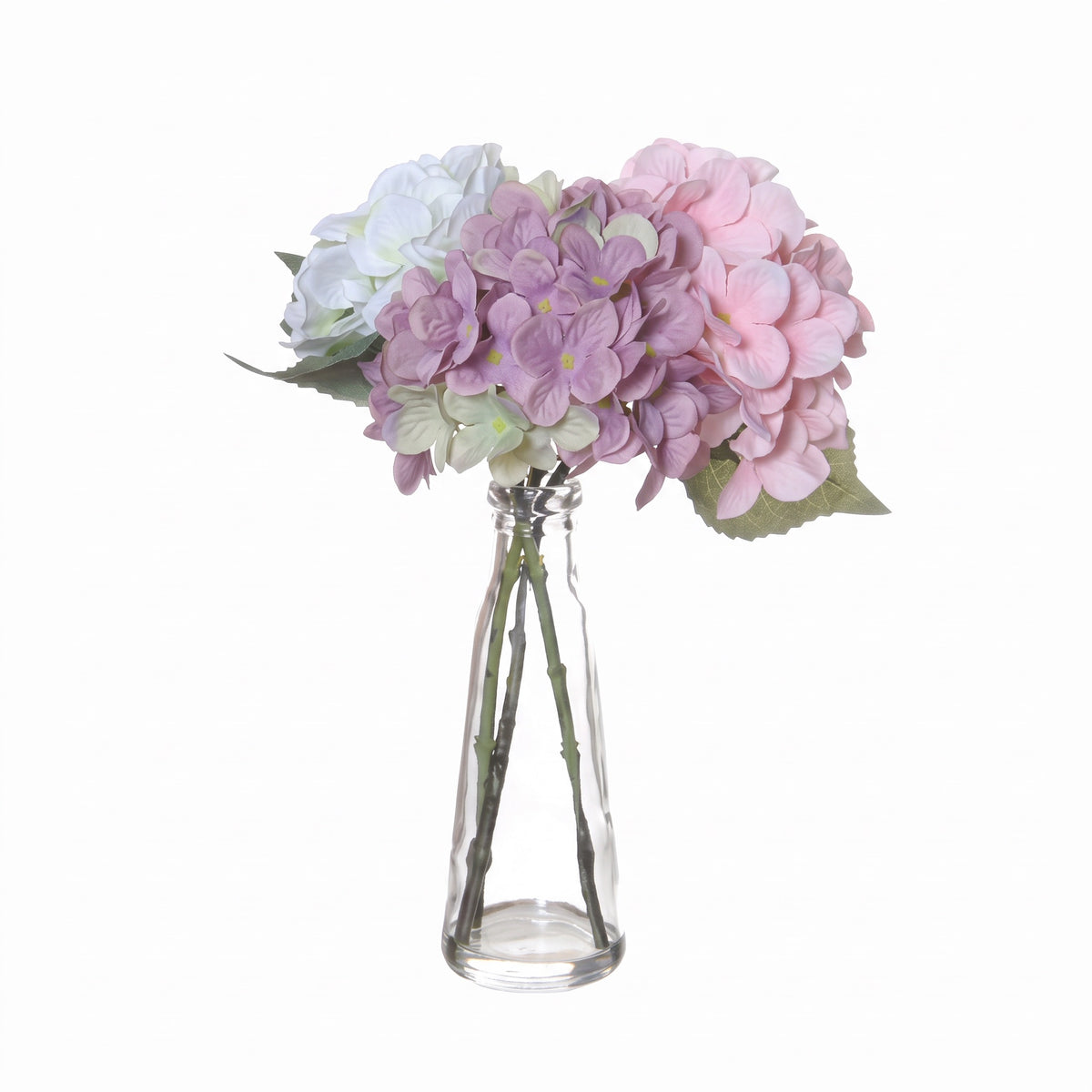 Hortensiablomster i glassvase