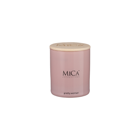 Mica duftlys pretty woman i lyserødt glas