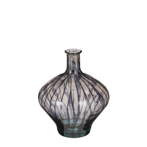 Palermo vase klar og sort 46 cm høj