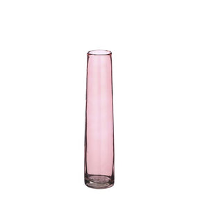 Vase i glas i lyserød