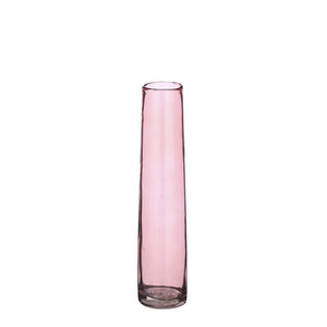 Vase i glas i lyserød