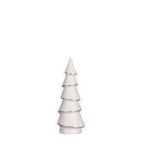 Hvidt juletræ i porcelæn 21 cm højt