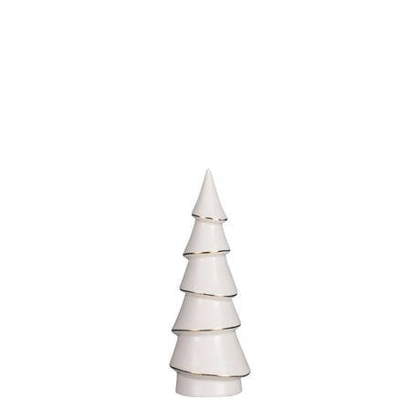 Hvidt juletræ i porcelæn 21 cm højt