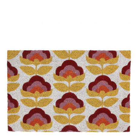 Dørmåtte med blomster