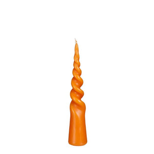Kegleformet lys med snoet top orange