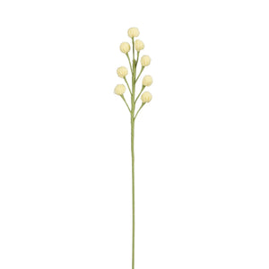 Lysegul heklet blomst med små runde blomster til dekorative buketter
