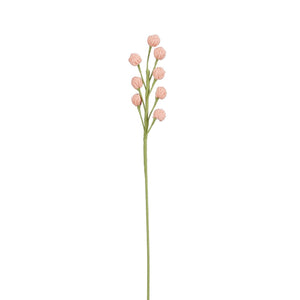 Lyserosa heklet blomsterstilk i polyester til vår- og sommerdekorasjoner
