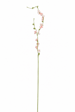 Lys lyserosa heklet blomstergren med små blomster til vårbuketter og vaser