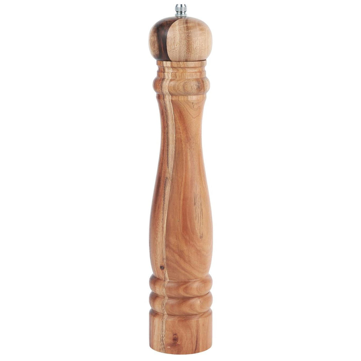 Høy pepperkvern fra Ib Laursen i akasietre med naturlige åretegninger og klassisk dreid design.