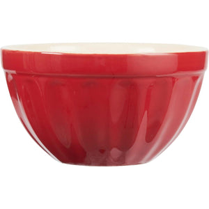 Strawberry rød mynte müsliskål fra Ib Laursen med blank glasur og cafelattefarget innside
