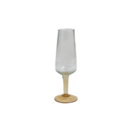 Champagneglas fra Speedtsberg med gul fod