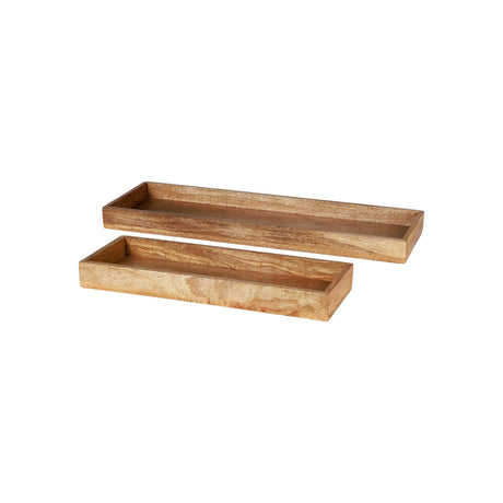 Sett med 2 avlange trebakker fra Speedtsberg.