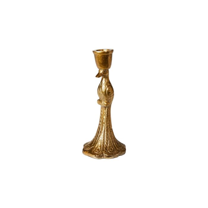 Lysestage påfugl 18 cm høj