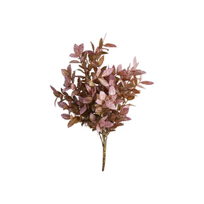 Kunstig eukalyptusstilk fra Speedtsberg med tette små blader i støvete rosa, grønne og brunlige nyanser, 41 cm høy.