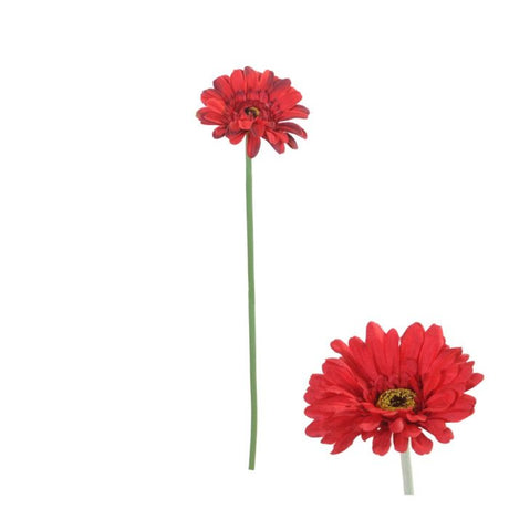 Kunstig rød gerbera 55 cm.