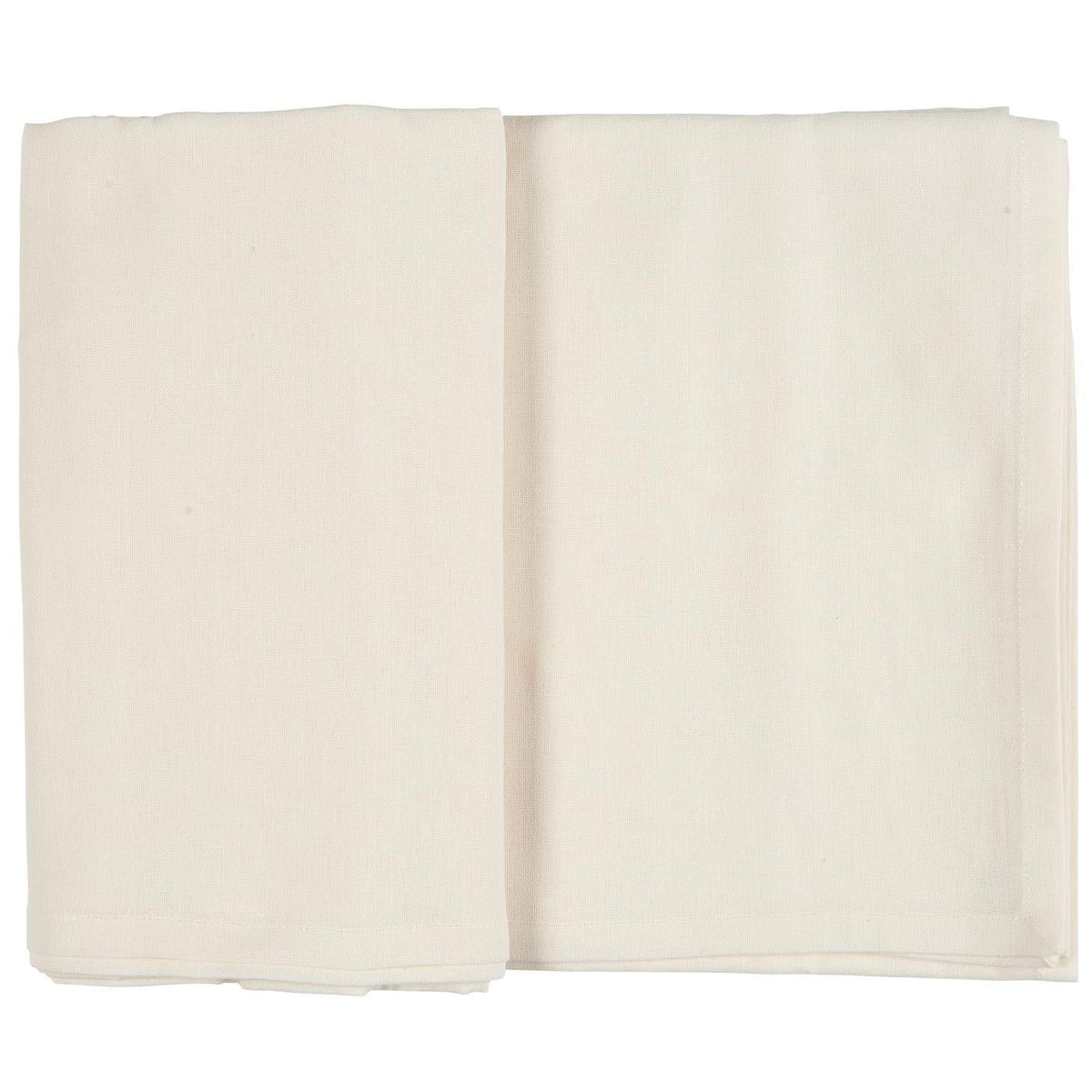 Ensfarget duk fra Ib Laursen i lys kremfarge (Butter Cream), 150 x 250 cm