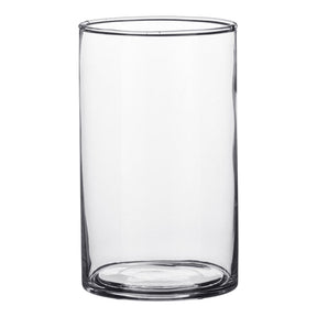 Liten sylindervase i klart glass til blomster, borddekorasjoner og kreative oppstillinger