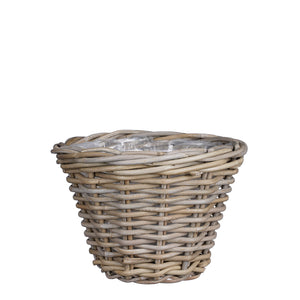 Marcia rund kurv i grå rattan 29 cm i dia fra Mica