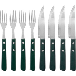 4 sæt steakbestik i grønt akacietræ fra Nicolas Vahé