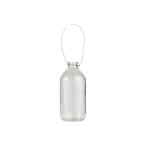 Ib Laursen dekorations glasflaske med metalwire 500 ml