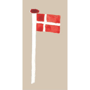 Servietter med Dannebrog på flagstang fra Ib Laursen