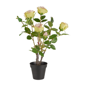 Kunstig rose i rosa i potte fra Ib Laursen
