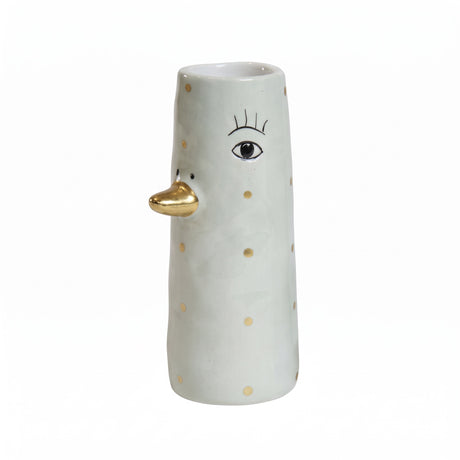 Vase og 10 cm lysegrå eller blå