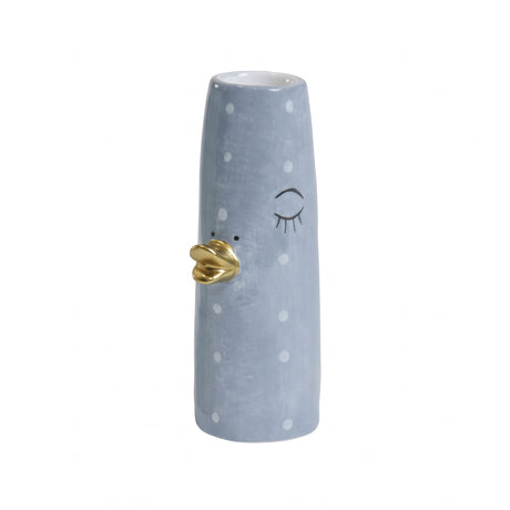 Vase og 10 cm lysegrå eller blå