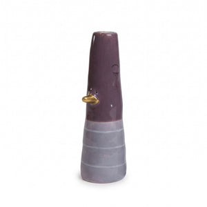 Vase og 16 cm lilla med striper eller prikker