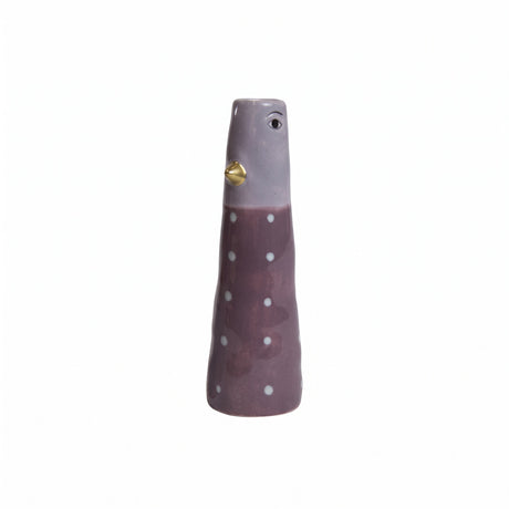 Vase og 16 cm lilla med striper eller prikker